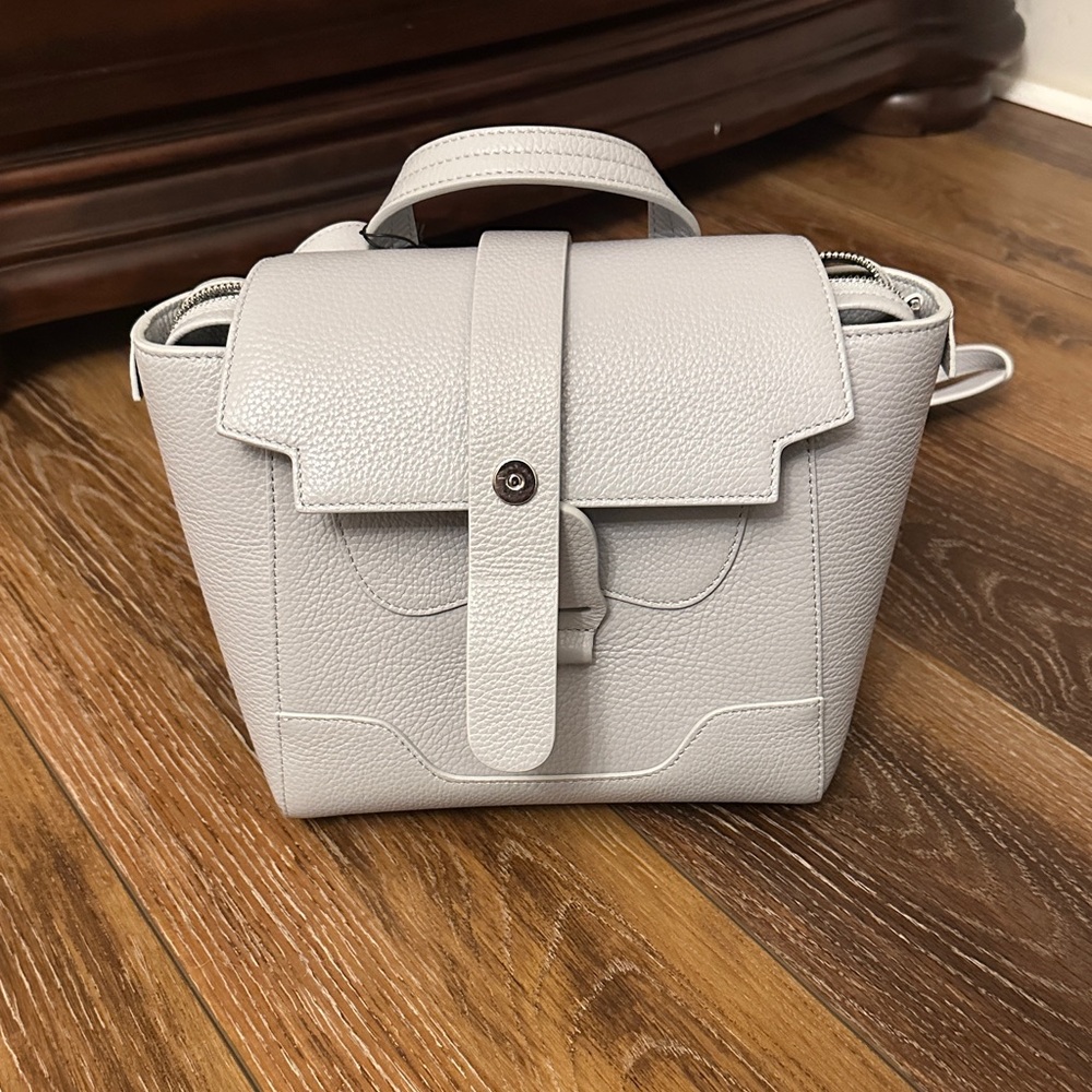 Senreve Gray Leather Satchel